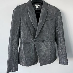 Blazer, shimmery silver